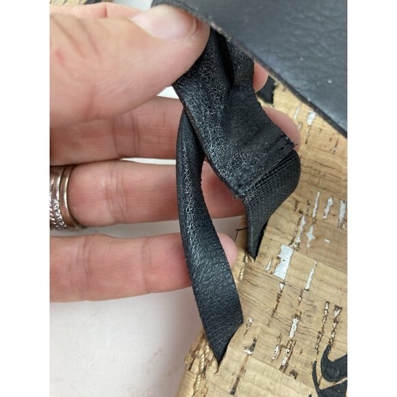 *Korks Khell Sandals Womens 8 Black Leather Strappy Slip On Flat Summer Comfort - Picture 12 of 12